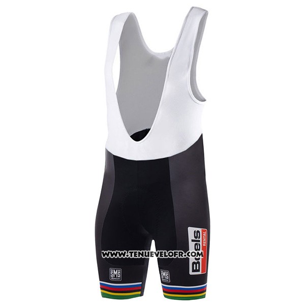 2017 Maillot Ciclismo UCI Mondo Champion Boels Dolmans Blanc Manches Courtes et Cuissard